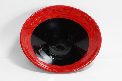 Lot 307 - A 'Laccati Neri e Rossi' glass bowl