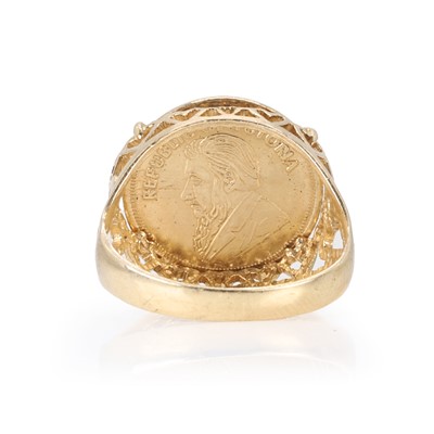 Lot 505 - A 9ct gold 'Krooker Metalior' coin in a 9ct gold mount