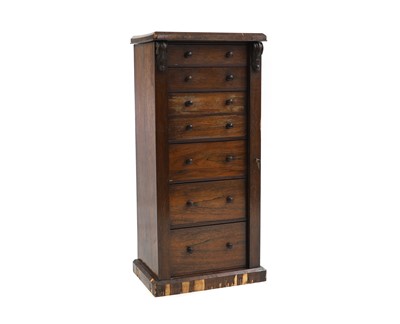 Lot 399 - A Victorian rosewood Wellington Chest