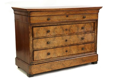 Lot 363 - A Bedermeier walnut commode