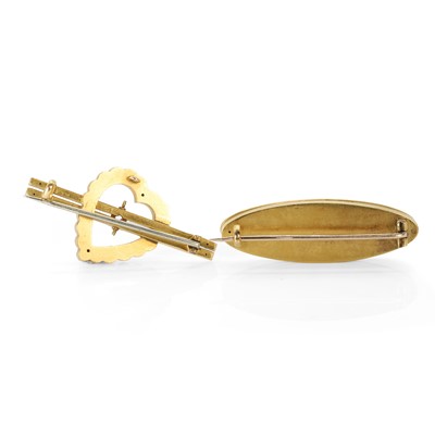 Lot 18 - Two Victorian gold brooches