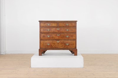 Lot 157 - A George I and later walnut chest of drawers