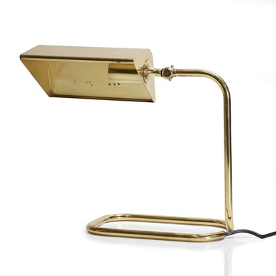 Lot 211 - A German brass table lamp