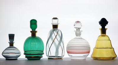 Lot 279 - A collection of glass decanters