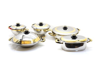 Lot 309 - A extensive collection of Cameo Royal stainless steel cookwares
