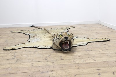 Lot 359 - A taxidermy Bengal tiger skin rug