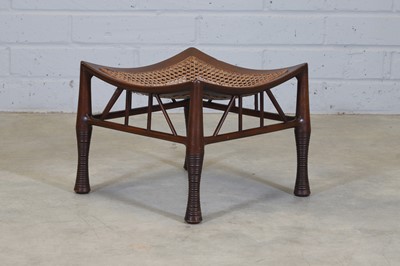 Lot 6 - A mahogany Thebes stool