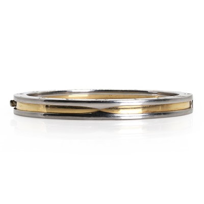 Lot 150 - A stainless steel and 18ct gold B.Zero1 bangle, by Bulgari