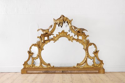 Lot 370 - A George III carved giltwood overmantel mirror