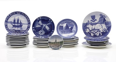 Lot 103 - A group of thirty Royal Copenhagen Year and Commemorative plates