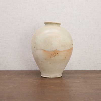 Lot 15 - A Chinese Gongyi ware white-glazed jar