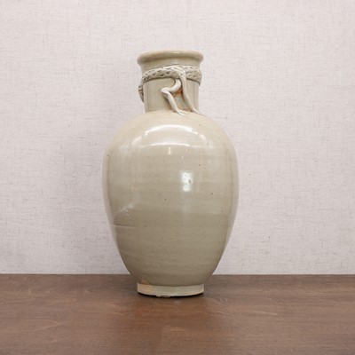 Lot 11 - A Chinese celadon-glazed vase