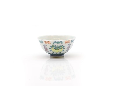 Lot 213 - A Chinese doucai tea bowl