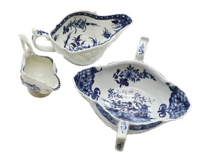 Lot 119 - Two Worcester porcelain sauceboats