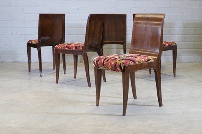 Lot 66 - A set of six French Art Deco mahogany chairs