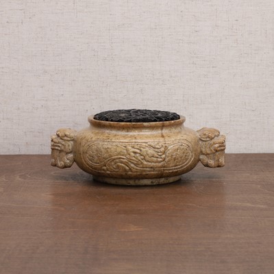Lot 111 - A Chinese soapstone incense burner