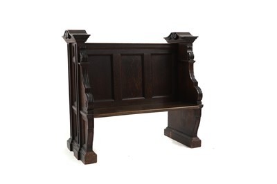 Lot 517 - A Victorian oak church pew