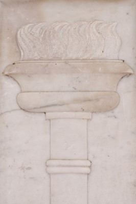 Lot 88 - A relief-carved white marble panel