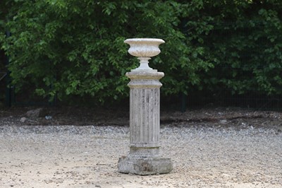 Lot 102 - A carved white marble urn