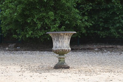 Lot 100 - A painted cast iron campana urn