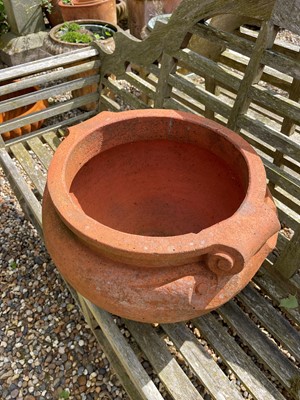 Lot 95 - A terracotta garden pot by Compton Pottery