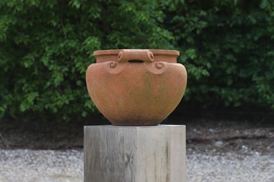 Lot 95 - A terracotta garden pot by Compton Pottery