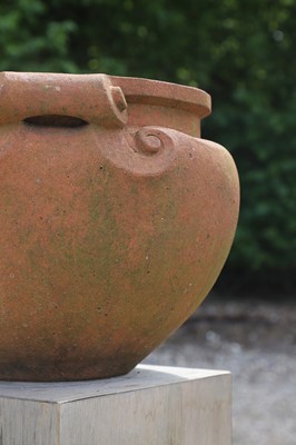 Lot 95 - A terracotta garden pot by Compton Pottery