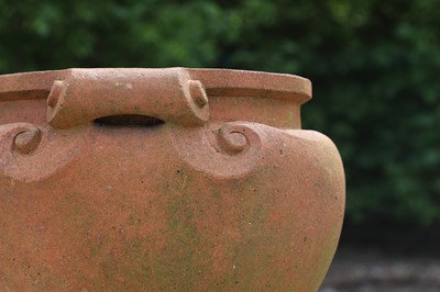 Lot 95 - A terracotta garden pot by Compton Pottery