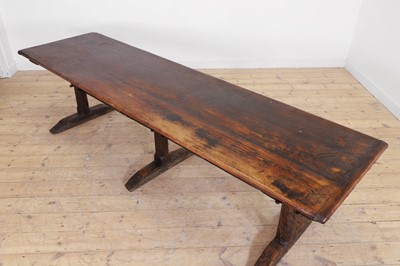 Lot 74 - A long pine refectory table