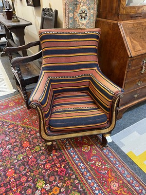 Lot 68 - A Regency simulated rosewood library armchair