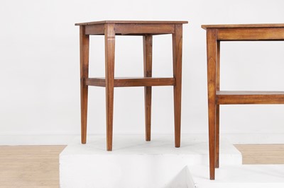Lot 37 - A pair of chestnut side tables