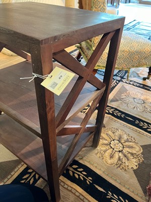 Lot 49 - A pair of stained wooden side tables