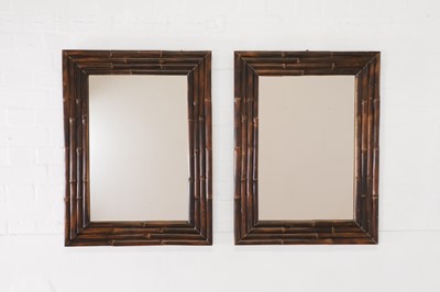 Lot 30 - A pair of bamboo mirrors by OKA