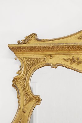 Lot 50 - A George III-style giltwood and gesso overmantel mirror