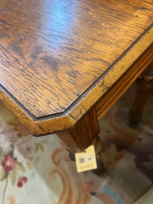 Lot 56 - A Victorian blonde oak side table