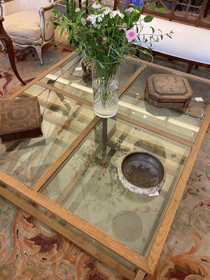 Lot 53 - A large oak and glass ‘Marylebone’ coffee table by OKA