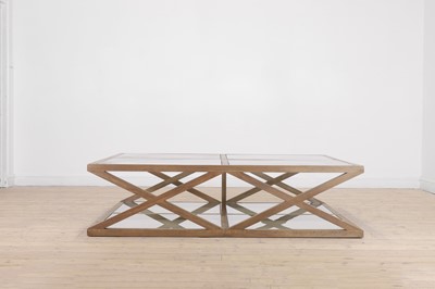 Lot 53 - A large oak and glass ‘Marylebone’ coffee table by OKA