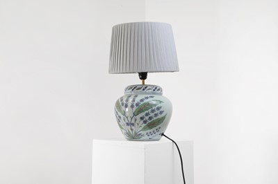 Lot 40 - An Iznik-style porcelain table lamp by OKA