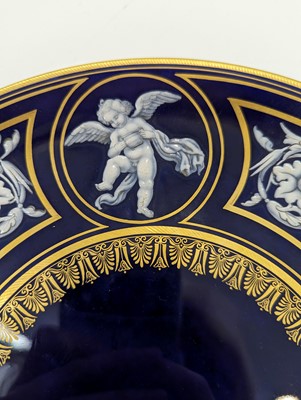 Lot 215 - A Royal Worcester porcelain 'Limoges enamel' cabinet plate