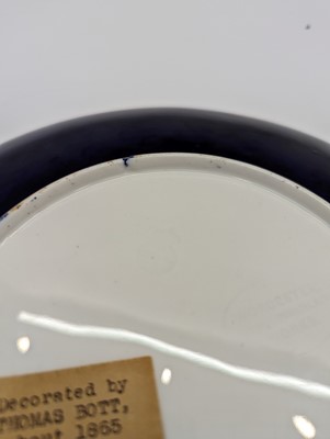Lot 215 - A Royal Worcester porcelain 'Limoges enamel' cabinet plate