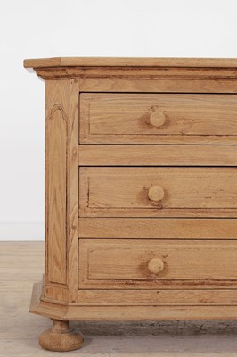 Lot 1 - A baroque-style stripped oak commode