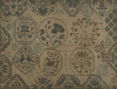 Lot 294 - A needlework sampler