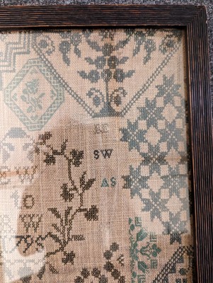 Lot 294 - A needlework sampler