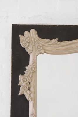 Lot 45 - A pair of painted wooden wall mirrors