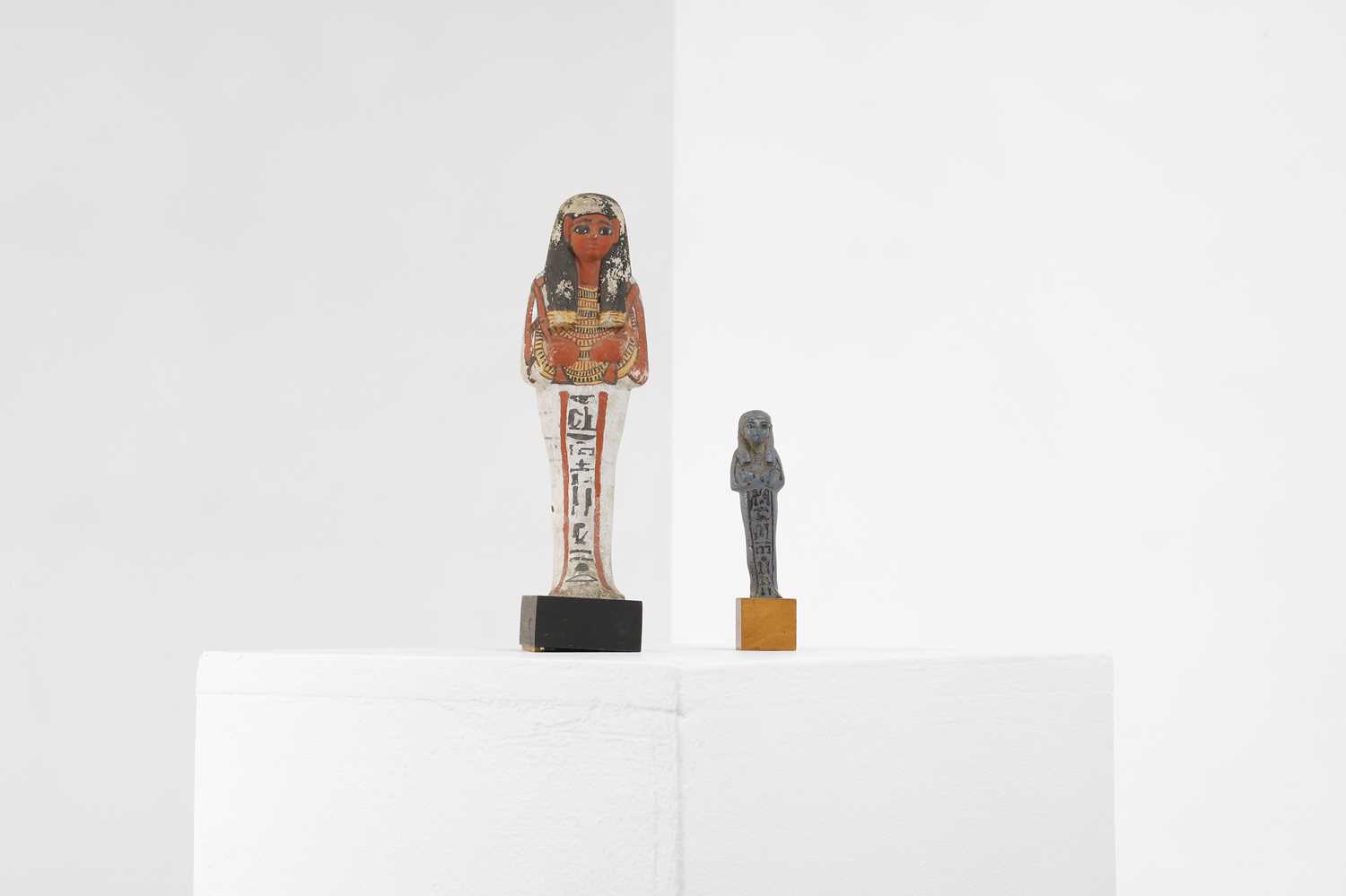 Lot 666 - An Egyptian painted limestone ushabti