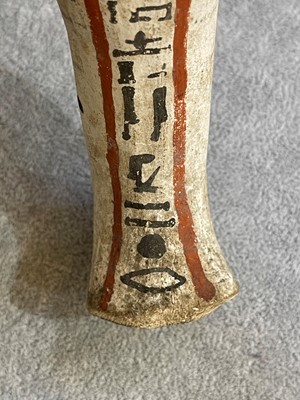 Lot 666 - An Egyptian painted limestone ushabti