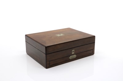 Lot 290 - A Victorian mahogany paint box