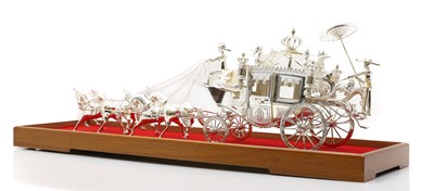 Lot 35 - A silver plated coach or carriage