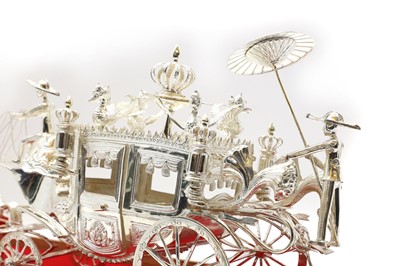 Lot 35 - A silver plated coach or carriage
