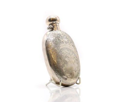 Lot 34 - A Victorian silver hip flask